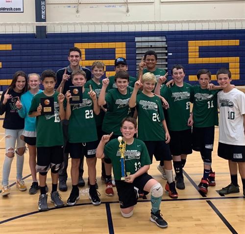 7th grade Boys' Nevada County Volleyball Champs picture